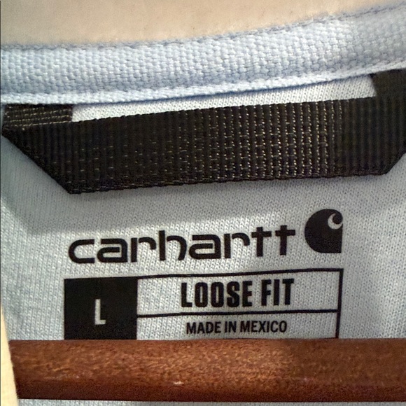 Carhartt Light Blue and Cream Hoodie - Picture 4 of 4